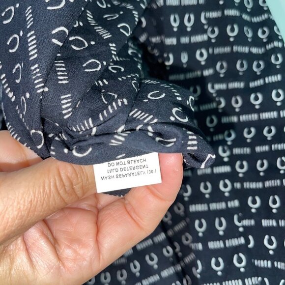 Gray Market Womens Robe Black White One Size Kako Block Printed Pure Cotton NWT - Picture 11 of 15